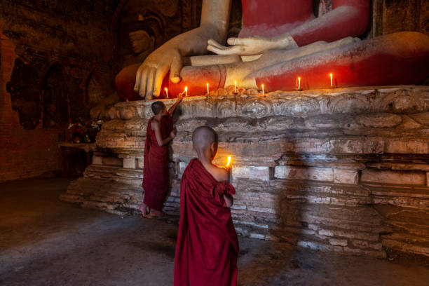 istock Young buddhist monks in Myanmar 1033893022