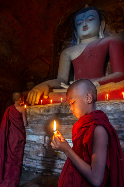 istock Young buddhist monks in Myanmar 1033893240