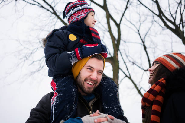 istock Young family enjoying winter 1033893300
