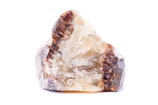 istock macro mineral stone hedenbergite on a white background 1033893566