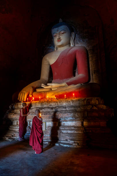 istock Young buddhist monks in Myanmar 1033893860