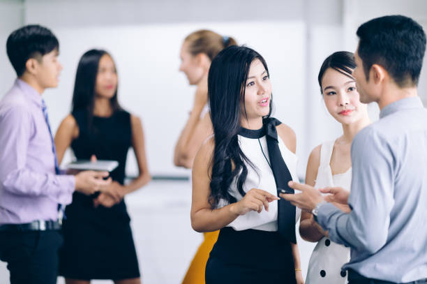 istock Team people conversation in seminar conference room.Business Group discussing analyzing and planning strategy business 1033918290