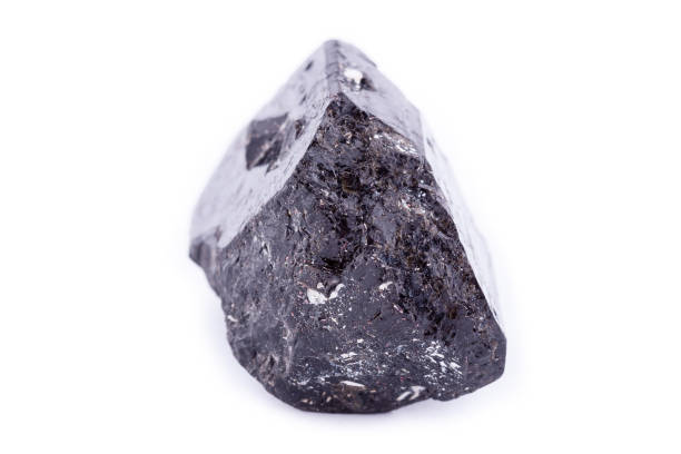 istock macro mineral stone schorl on a white background close up 1033921098