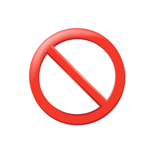 No sign icon isolated on white background. Vector illustration. No sign icon isolated on white background. Vector illustration. Eps 10. Dont stock illustrations