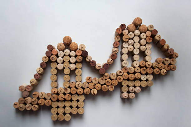 istock Wine corks suspension bridge silhouette 1033924474