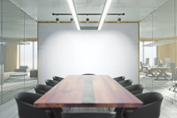 istock Modern meeting room with whiteboard 1033938756