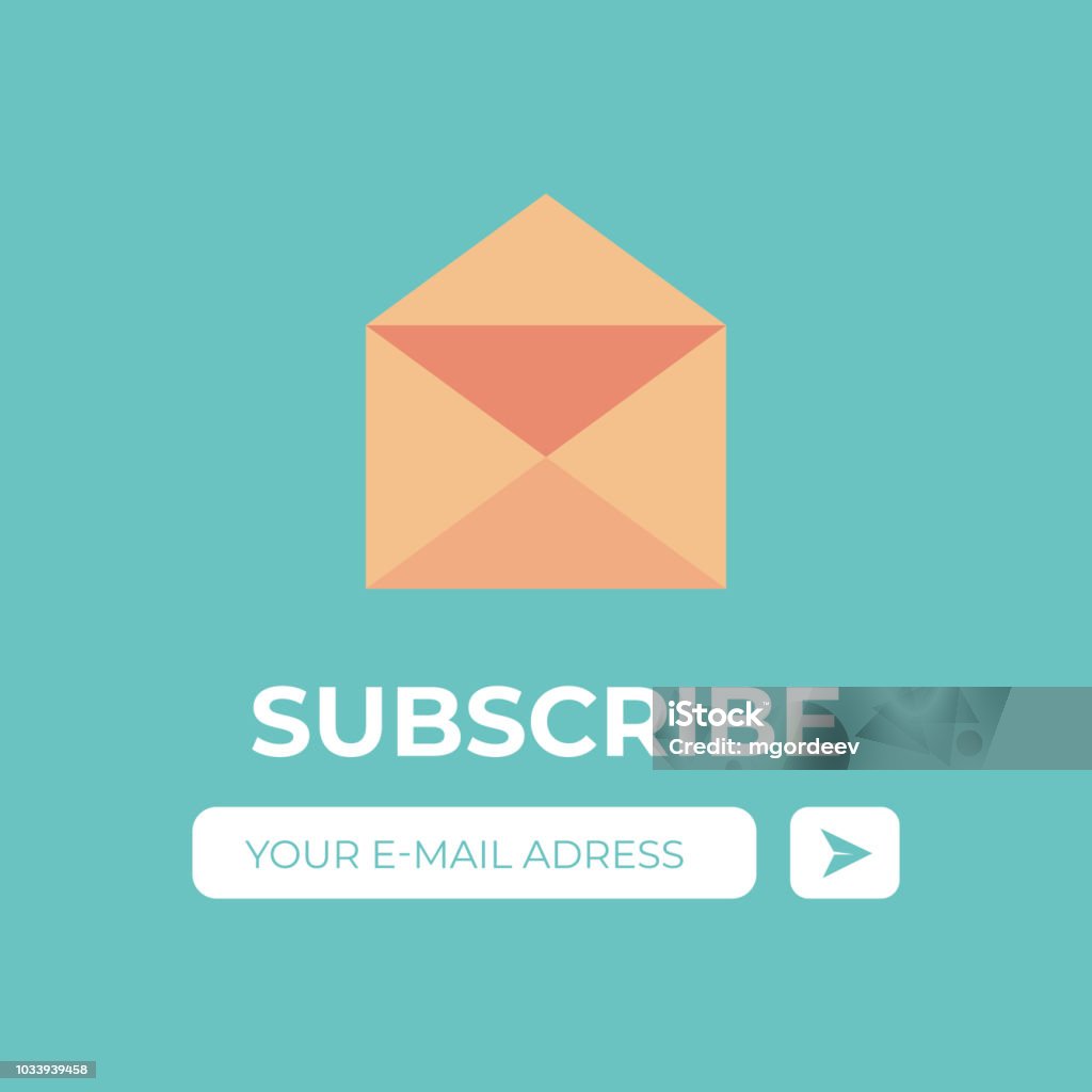 Subscription Envelope Email Subscribe Vector Envelope And Subscribe Button Newsletter Stock ...