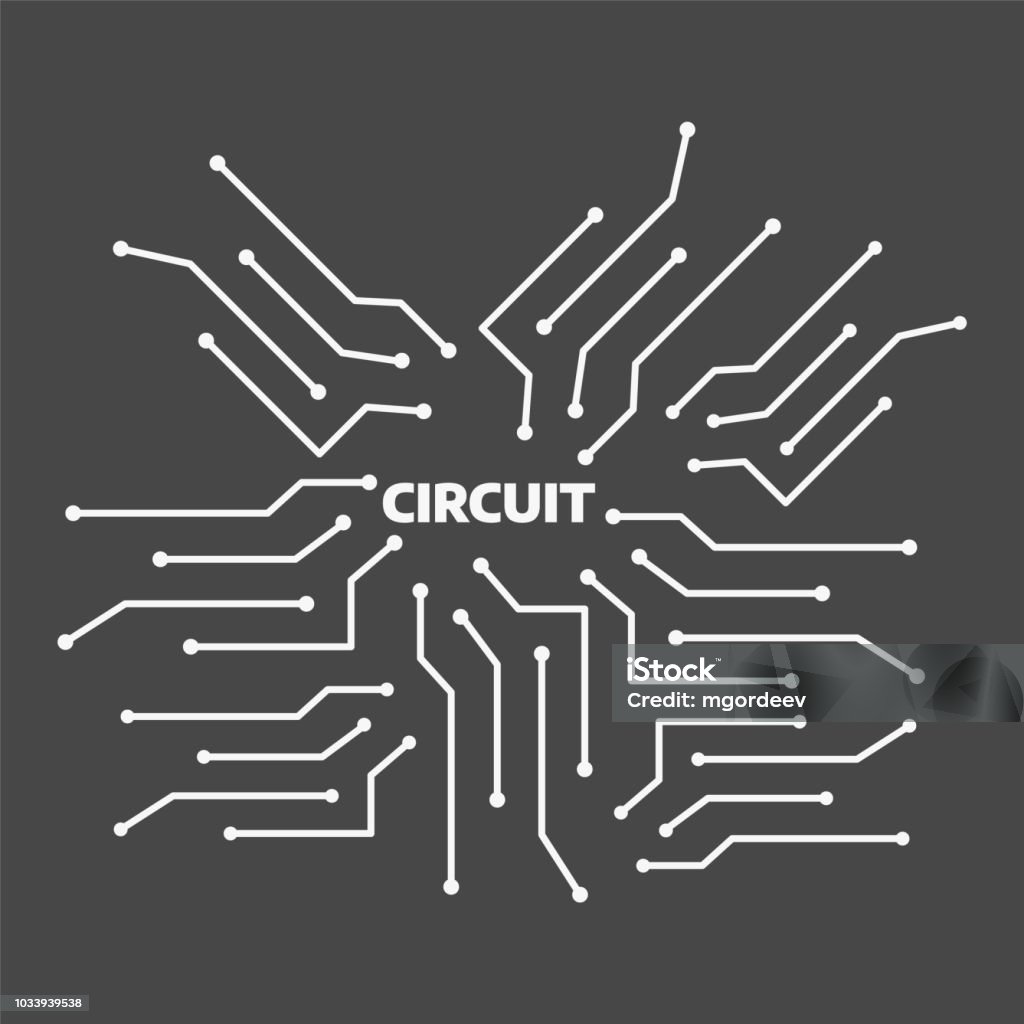 Vector Graphics Computer Display Circuit Computer Circuit Motherboard Electronic Circuit Vector Background ...