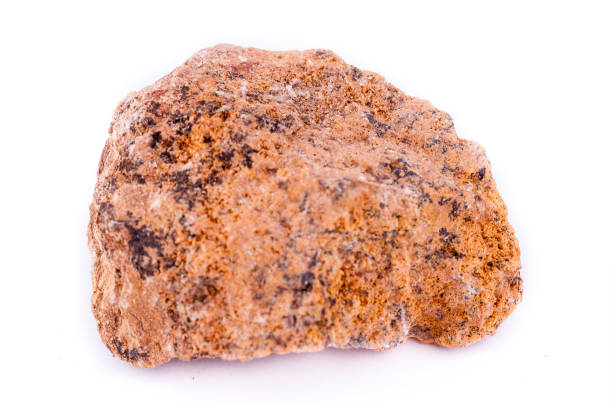 macro mineral stone hemimorphite stonite on a white background close up