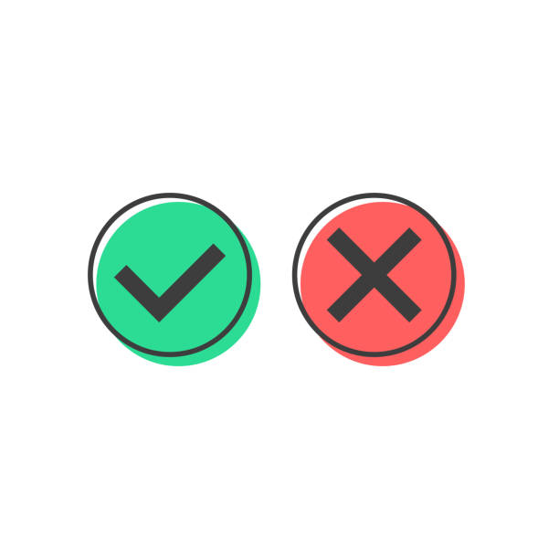 Speech bubble like dos and donts. Flat simple trend modern logotype graphic design. Concept of checklist element and reject or accept symbol for evaluation quiz. Vector illustration. Speech bubble like dos and donts. Flat simple trend modern logotype graphic design. Concept of checklist element and reject or accept symbol for evaluation quiz. Vector illustration rules quotes stock illustrations