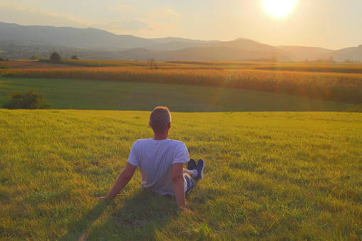 photo is taken with full frame dslr camera at sunset of summer day