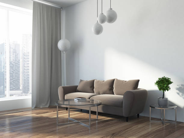 istock Beige sofa loft living room corner 1033953874