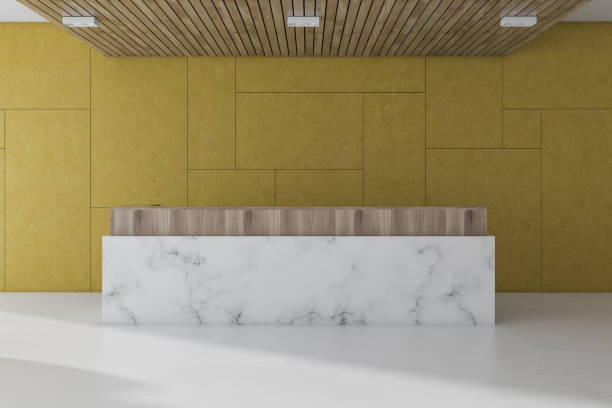 istock Yellow office waiting room, reception 1033956866