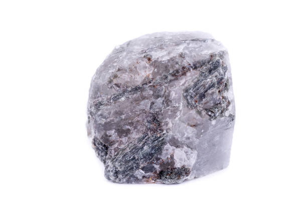 istock Macro mineral stone Apatite on white background 1033959680