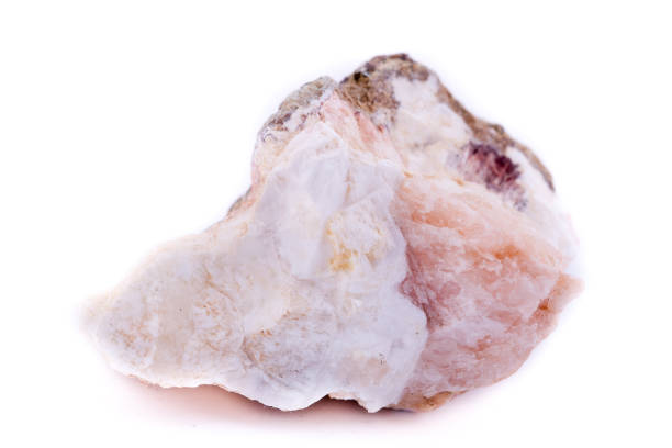 istock Macro mineral stone Chalcedony on a white background 1033959854
