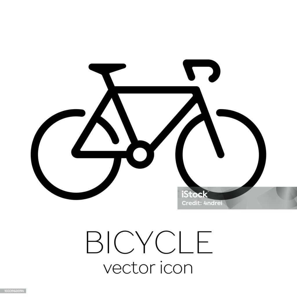 Bicycle icon on white background Bicycle icon on white background. Vector illustration Bicycle stock vector
