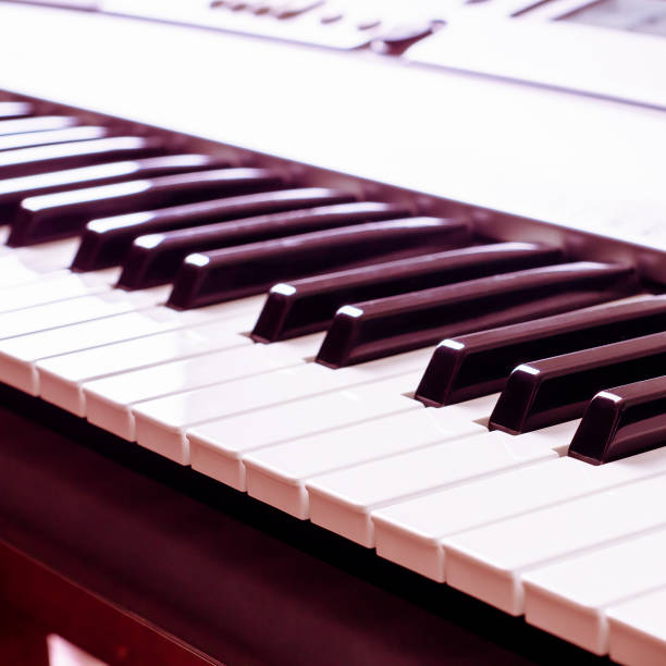 istock Piano keyboard. Music instrument. Vintage retro effect 1033965526