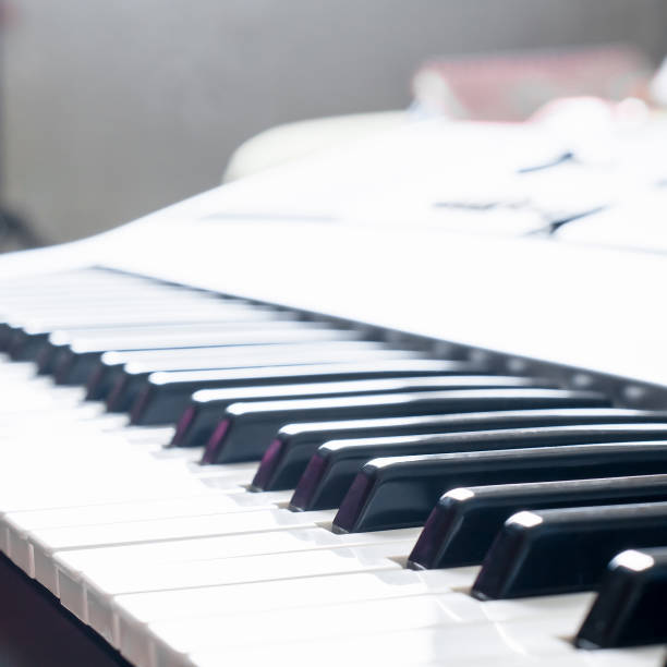 istock Piano keyboard. Music instrument. Vintage retro effect 1033965536