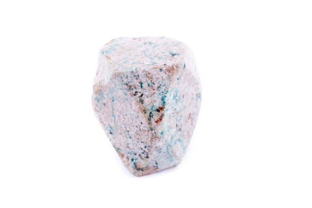 istock Macro mineral stone stilbit over white background 1033967822