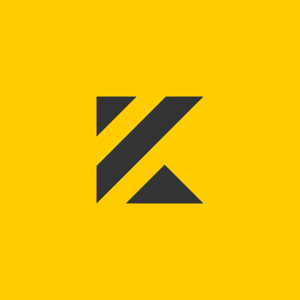 ilustraciones, imágenes clip art, dibujos animados e iconos de stock de logo de icono de letra k - letter k