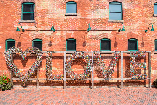 Love Sign In Distillery District Toronto Canada Stock Photo