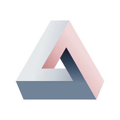 Vector illustration of the impossible penrose triangle