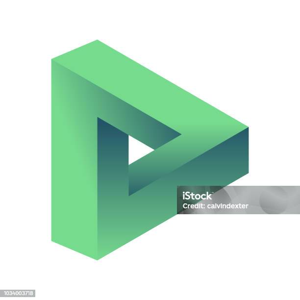 Penrose Triangle Stock Illustration - Download Image Now - Logo, Technology, Fashion
