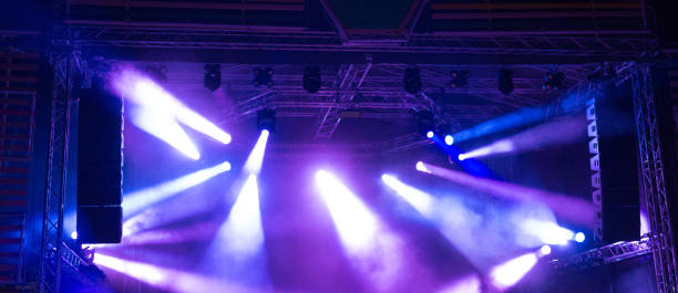 istock Stage lights in the disco club 1034032086