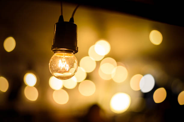 istock Vintage lighting Bulb decor , Incandescent Lamp Retro style 1034035042