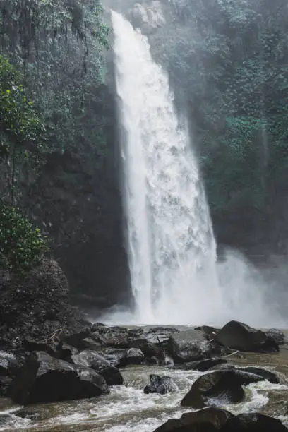 Photo of Bali waterfall Nung-Nung in deep jungle