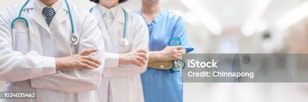 Doctor And Surgeon Professional Team With Medical Clinic Background For Nursing Care Professional Teamwork And Patient Trust In Hospital Er And Clinic Concept Stock Photo - Download Image Now