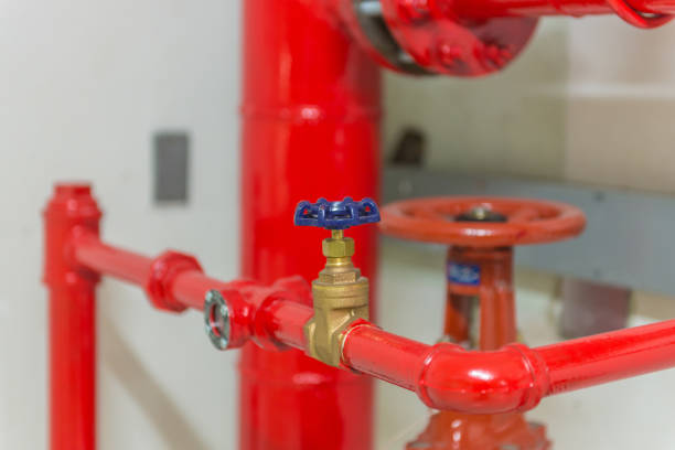 istock Pipes and faucet valves of gas heating system 1034036314
