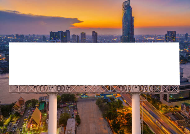 billboard or advertising poster on building for advertisement concept background.
