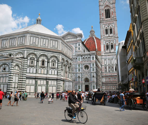 Famous Florence Cathedral in Florence, Tuscany, Italy stock photo