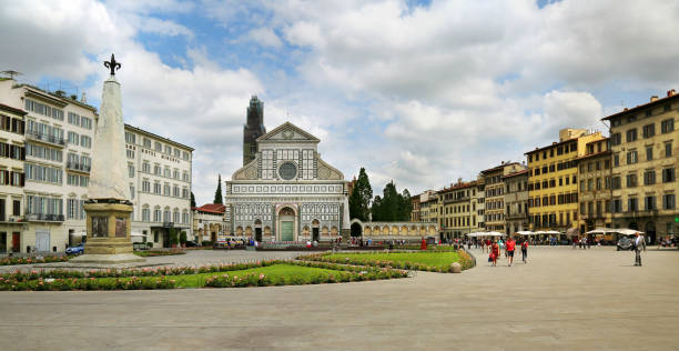 Basilica of Santa Maria Novella in Florence (Firenze) Italy stock photo