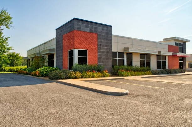 istock Unoccupied generic store front, business or professional office space. 1034041924