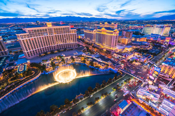 las vegas,nevada,usa. 05-30-17: beautiful las vegas arial view at night. - 3148 imagens e fotografias de stock