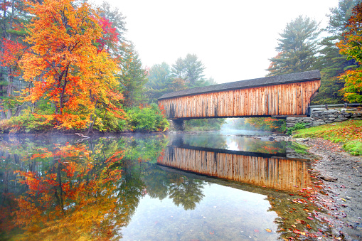 The Corbin Covered Bridge is a wooden covered bridge over the North Branch of the Sugar River on Corbin Road, approximately 1 mile west of NH 10 in Newport in Sullivan County, New Hampshire, United States