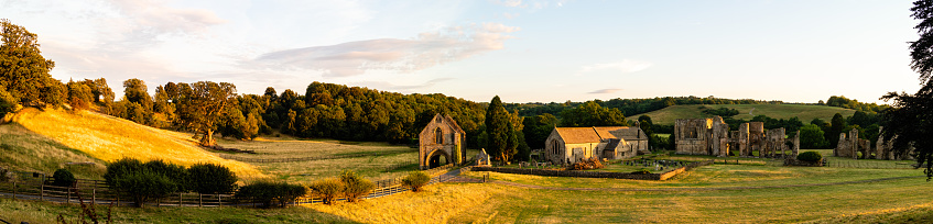 English parish church in a country setting at Lympne, Kent, UK