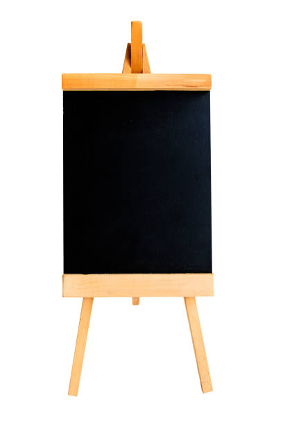 istock Blank blackboard on wooden stand with white background (with Clipping path) 1034105518