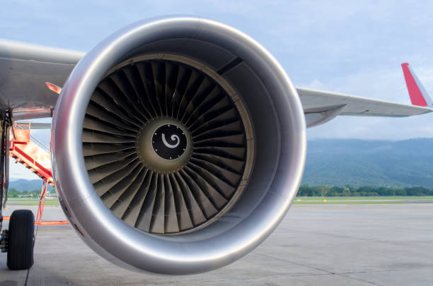 istock Close up engine of airplane background. 1034108330