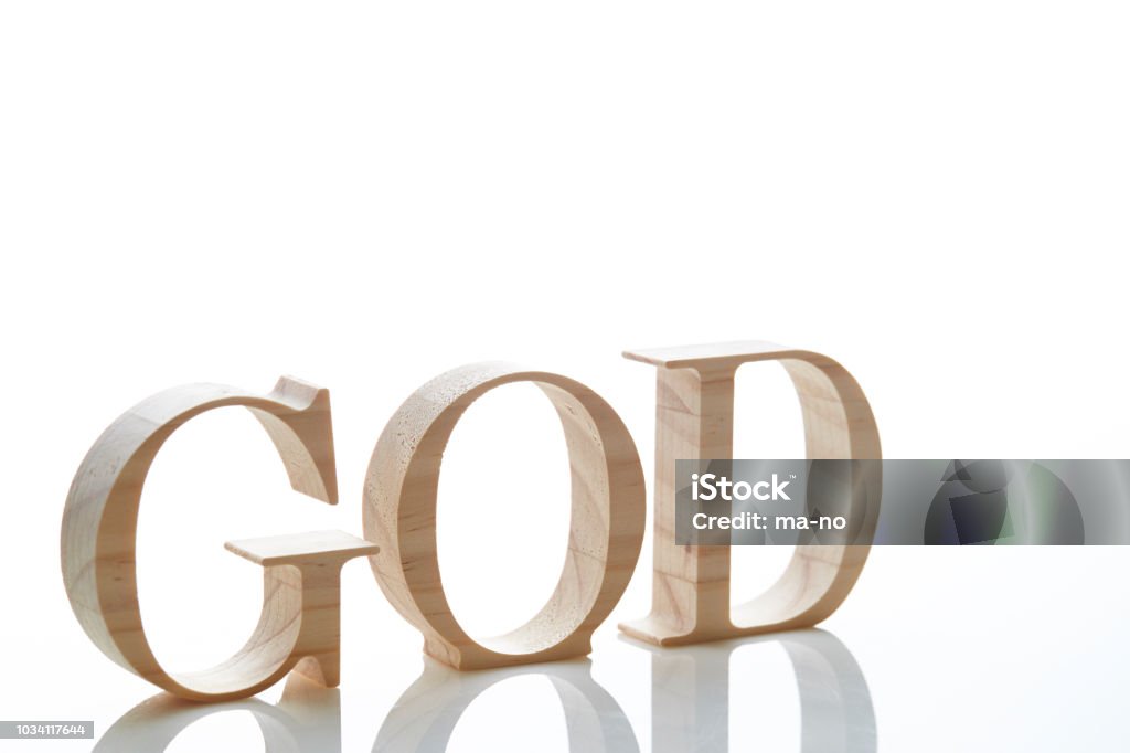 Word god Word god on white background God Stock Photo