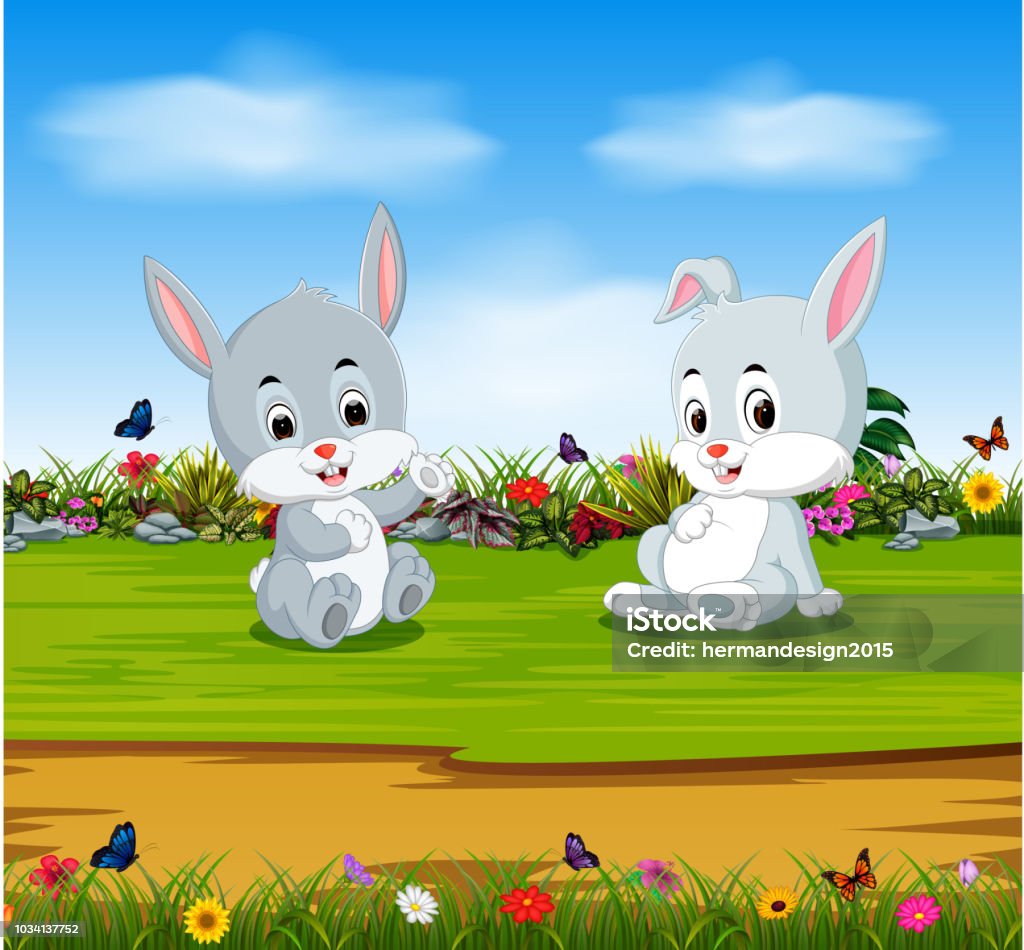 Thỏ Thư Giãn Trong Ngày Nắng Với Đầy Bụng Hình minh họa Sẵn có ...