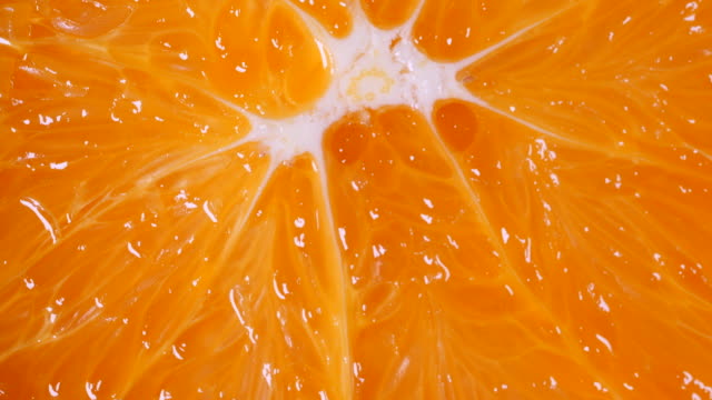 Rotate and Macro shot of orange fruit