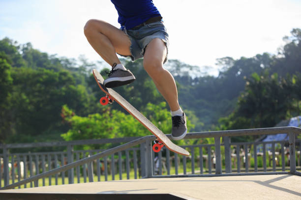 istock Skateboarder jumping in the skatepark 1034140712