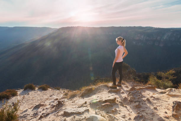 istock Gazing for miles from clifftop with valley views 1034154456