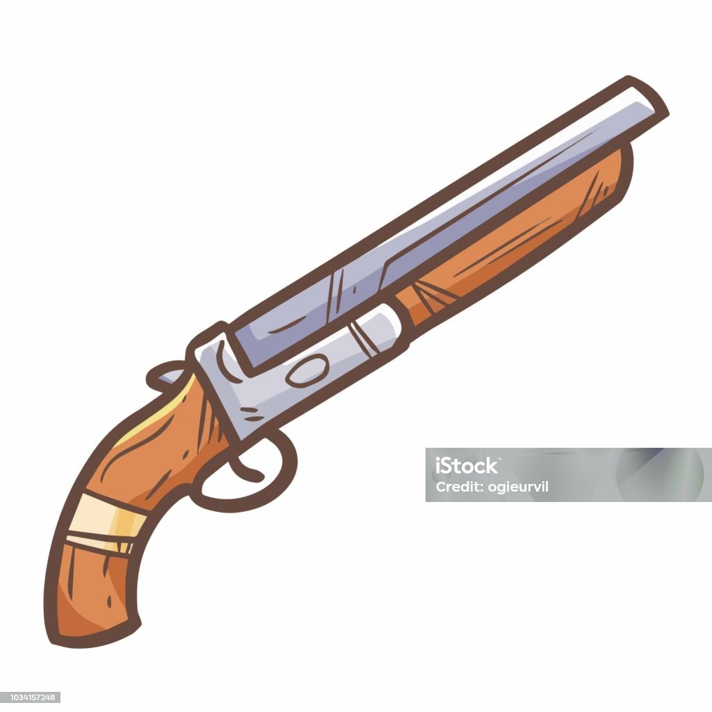 Funny Vintage Shotgun Stock Illustration - Download Image Now - Shotgun,  Icon, Cartoon - iStock