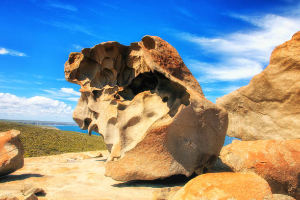 istock Remarkable rocks with blue and white sky, impressive landmark on Kangaroo Island 1034157752
