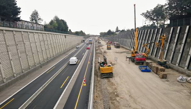 istock High angle view of highway reconstruction 1034177072