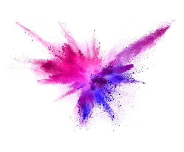 istock Coloured powder explosion isolated on white background 1034187304